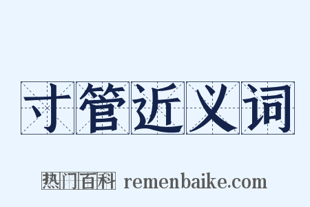 寸管近义词是什么意思的图片